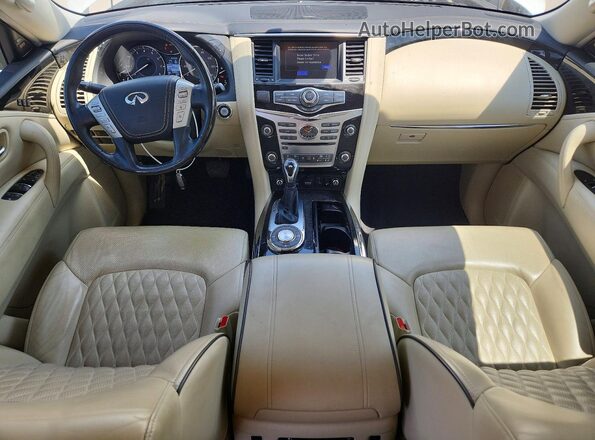 JN8AZ2NF6J9664825 2018 INFINITI QX80 White Vista del salpicadero