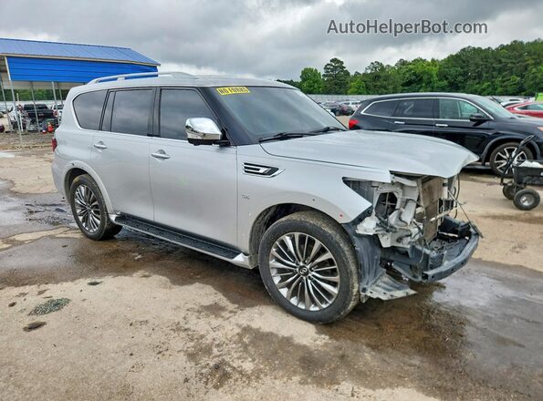 JN8AZ2NF6K9684316 2019 INFINITI QX80 Silver Przód prawy
