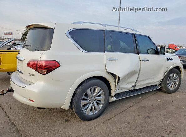 JN8AZ2NF9G9611240 2016 INFINITI QX80 White Tył prawy
