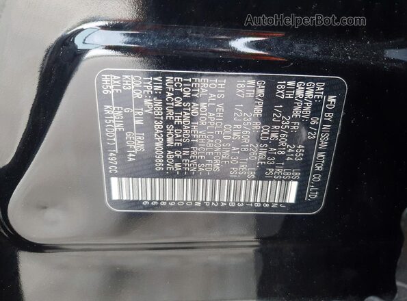 JN8BT3BA2PW009866 2023 NISSAN ROGUE Black 