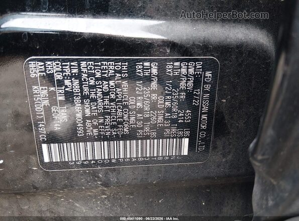 JN8BT3BA6PW004993 2023 NISSAN ROGUE Black Widok komory silnika