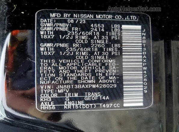 JN8BT3BAXPW428029 2023 NISSAN ROGUE Black 