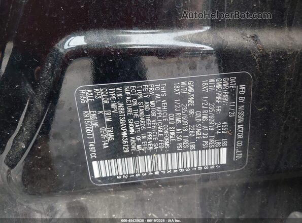 JN8BT3BAXPW436129 2023 NISSAN ROGUE Black ძრავის განყოფილების ხედი