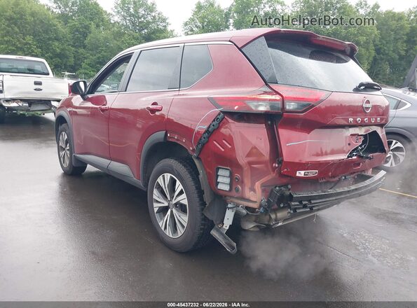 JN8BT3BB3PW196303 2023 NISSAN ROGUE Burgundy Trasero izquierdo