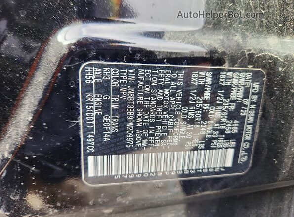 JN8BT3BB9PW209975 2023 NISSAN ROGUE Black 360 interior view