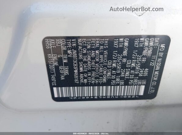 JN8BT3CB3PW468167 2023 NISSAN ROGUE White Engine compartment view