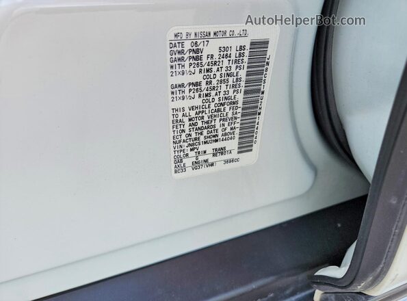 JN8CS1MU2HM144040 2017 INFINITI QX70 Gray 