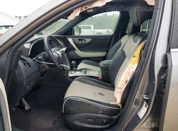 JN8CS1MU7HM144325 2017 INFINITI QX70 Gray Widok wnętrza z przodu