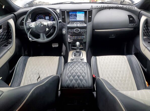 JN8CS1MU7HM144325 2017 INFINITI QX70 Gray Widok deski rozdzielczej