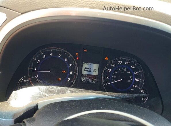 JN8CS1MW1HM415073 2017 INFINITI QX70 Blue Vista del cuadro de instrumentos