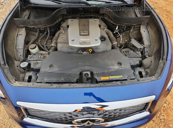 JN8CS1MW5HM415271 2017 INFINITI QX70 Синий Вид задней части салона