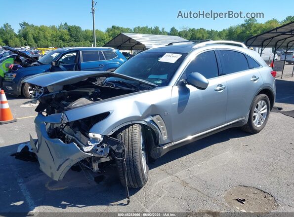 JN8CS1MW6HM412878 2017 INFINITI QX70 Blue წინა მარცხენა ხედი სამი მეოთხედიდან