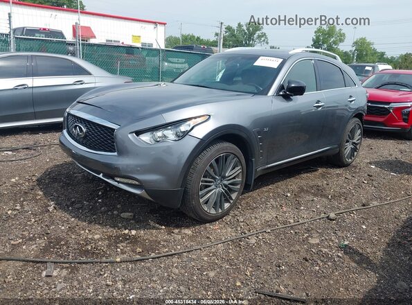 JN8CS1MW9HM412390 2017 INFINITI QX70 Gray წინა მარცხენა ხედი სამი მეოთხედიდან
