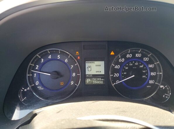 JN8CS1MW9HM416052 2017 INFINITI QX70 White Widok zestawu wskaźników