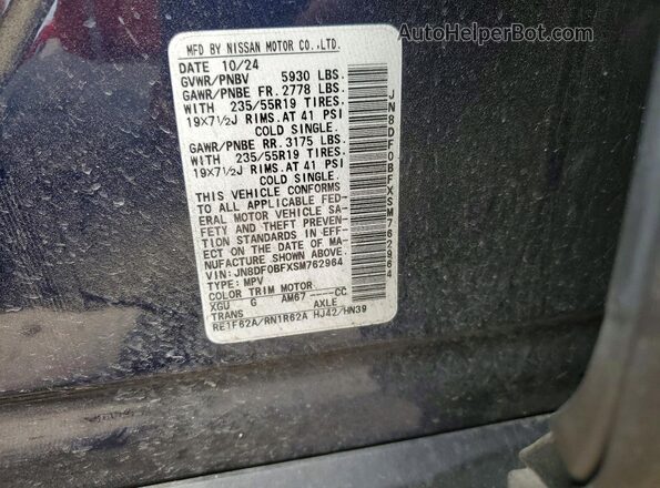 JN8DF0BFXSM762964 2025 NISSAN ARIYA Blue 