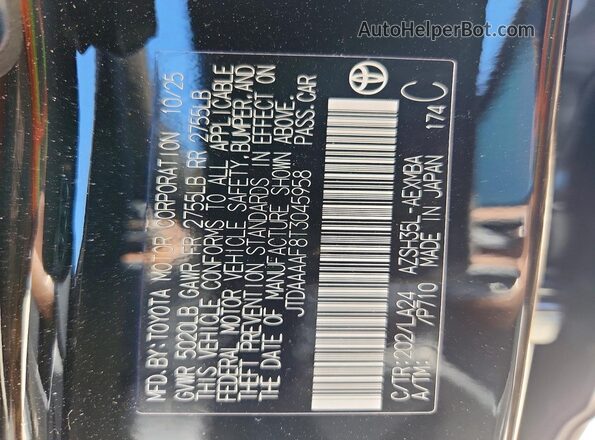 JTDAAAAF8T3045958 2026 TOYOTA CROWN Black 