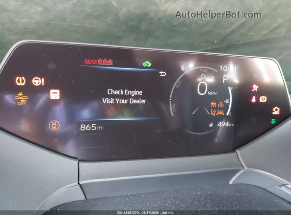 JTDACAAU2T3081220 2026 TOYOTA PRIUS Silver უკანა სავარძლების ხედი