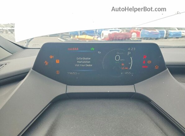 JTDACAAUXS3055043 2025 TOYOTA PRIUS White Vista del cuadro de instrumentos