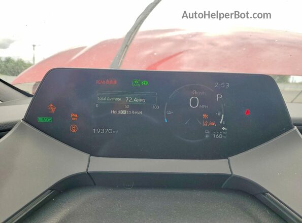 JTDACACU0R3018302 2024 TOYOTA PRIUS Red Instrument cluster view