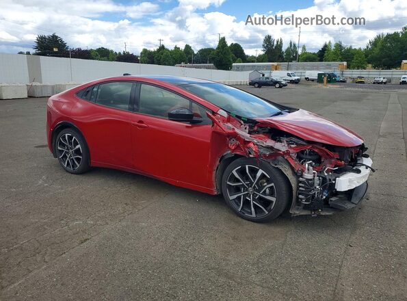 JTDACACU0R3018302 2024 TOYOTA PRIUS Red Front right