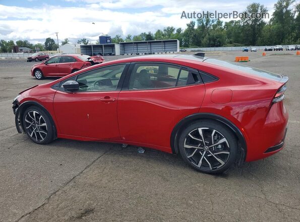 JTDACACU0R3018302 2024 TOYOTA PRIUS Red Rear left