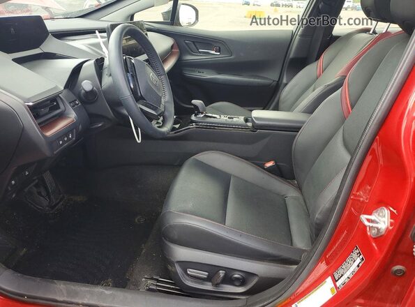 JTDACACU0R3018302 2024 TOYOTA PRIUS Red Front interior view