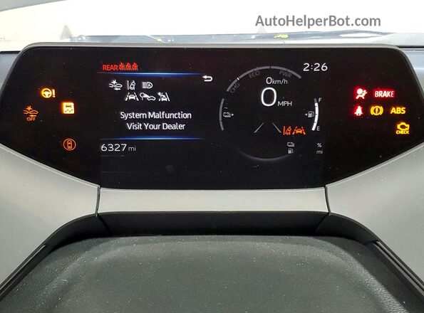 JTDACACU0S3049264 2025 TOYOTA PRIUS Gray Vista del cuadro de instrumentos