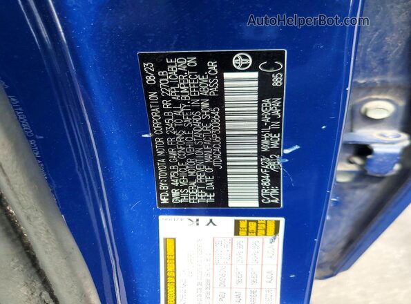 JTDACACU6P3008645 2023 TOYOTA PRIUS Blue 
