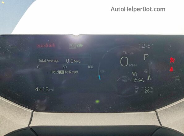 JTDACACUXT3072584 2026 TOYOTA PRIUS White Սարքավորումների վահանակի տեսք