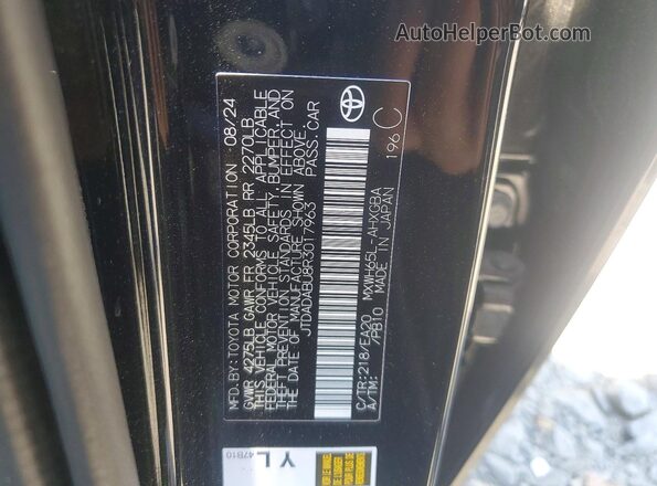JTDADABU8R3017963 2024 TOYOTA PRIUS Черный Вид наклейки с VIN-кодом