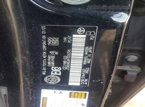 JTDADABUXP3000398 2023 TOYOTA PRIUS Black 