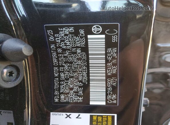 JTDB4MEE8P3013659 2023 TOYOTA COROLLA Black Engine compartment view