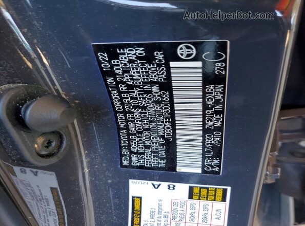 JTDBCMFE1P3001662 2023 TOYOTA COROLLA Gray 