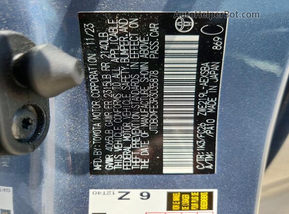 JTDBCMFE3R3035878 2024 TOYOTA COROLLA Blue 