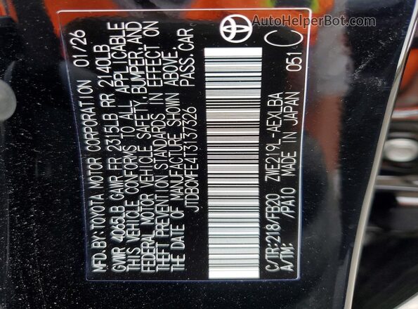 JTDBCMFE4T3137326 2026 TOYOTA COROLLA Black 