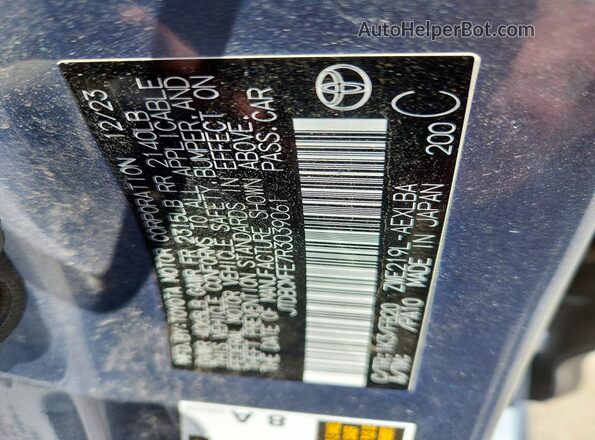 JTDBCMFE7R3039061 2024 TOYOTA COROLLA Blue 