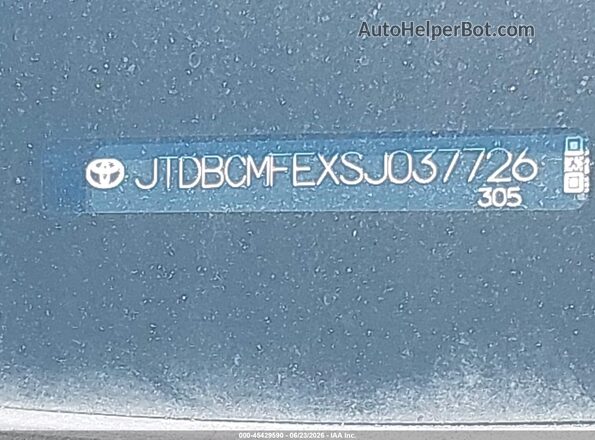 JTDBCMFEXSJ037726 2025 TOYOTA COROLLA Blue Вид підкапотного простору