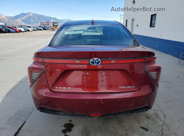 JTDBVRBD0KA007624 2019 TOYOTA MIRAI Maroon Вид ззаду