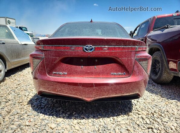 JTDBVRBD0KA007624 2019 TOYOTA MIRAI Maroon Вид ззаду