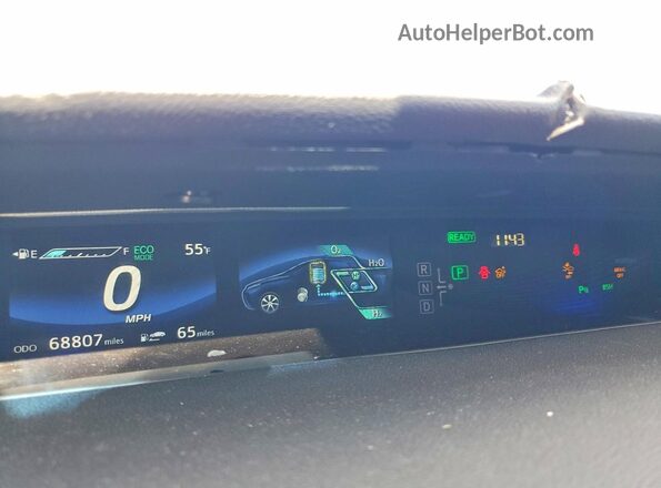 JTDBVRBD9LA007932 2020 TOYOTA MIRAI Silver Вид щитка приладів