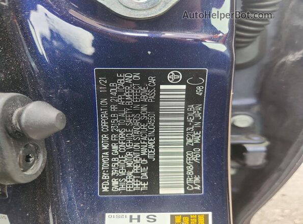JTDEAMDE1NJ045501 2022 TOYOTA COROLLA Blue 