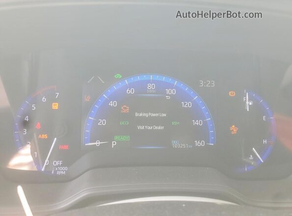 JTDEAMDEXMJ002354 2021 TOYOTA COROLLA Blue Вид щитка приладів