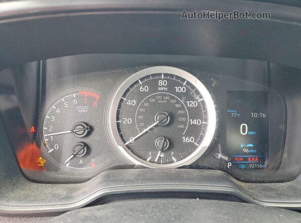 JTDEPMAE1MJ141548 2021 TOYOTA COROLLA Серебряный Вид щитка приборов