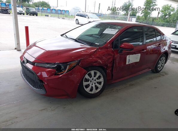 JTDEPMAE2NJ214282 2022 TOYOTA COROLLA Темно-бордовый Передняя левая четверть