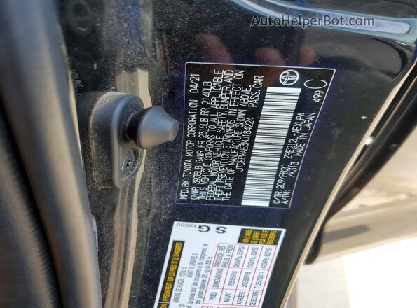 JTDEPMAE3MJ184224 2021 TOYOTA COROLLA Black VIN կոդի պիտակի տեսք