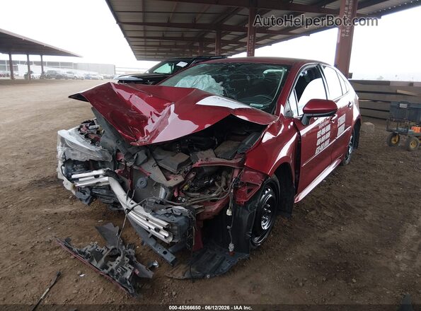 JTDEPMAE6NJ224992 2022 TOYOTA COROLLA Red წინა მარცხენა ხედი სამი მეოთხედიდან