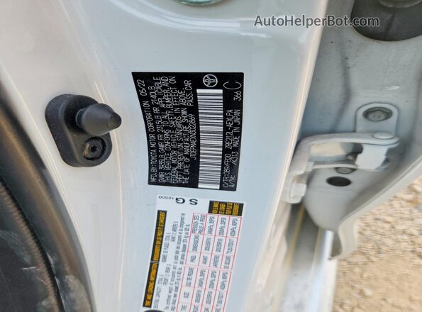 JTDEPMAEXN3022869 2022 TOYOTA COROLLA White Vista del compartimento del motor