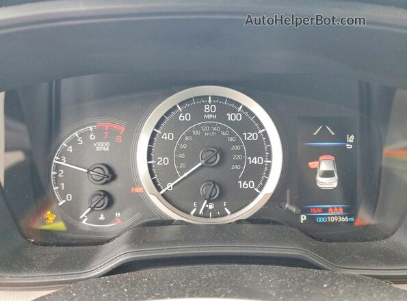 JTDEPRAE1LJ059332 2020 TOYOTA COROLLA Blue Instrument cluster view