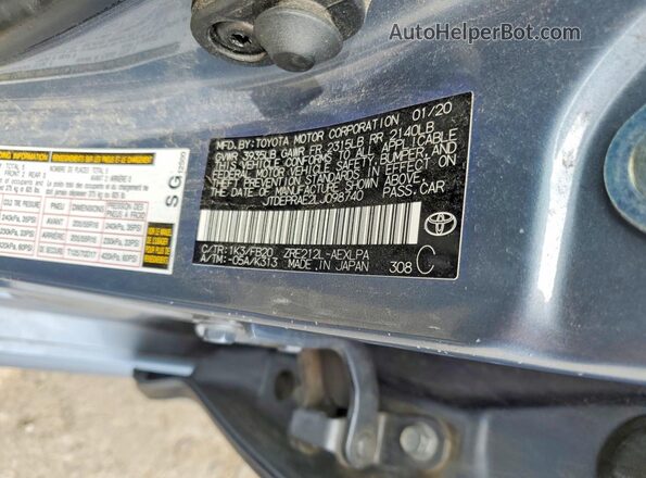 JTDEPRAE2LJ098740 2020 TOYOTA COROLLA Blue ძრავის განყოფილების ხედი