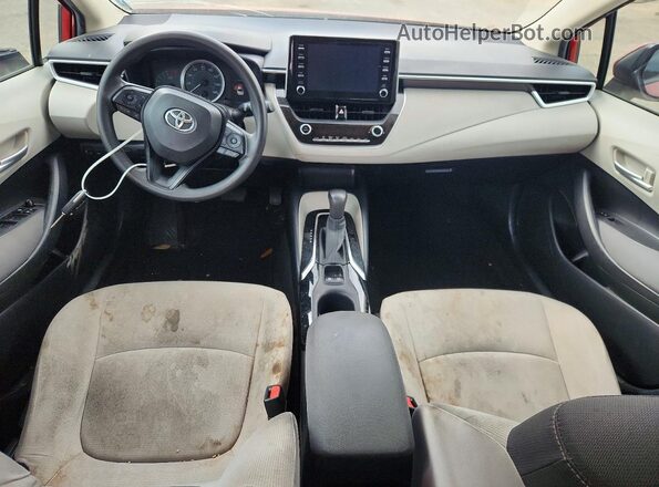 JTDEPRAE3LJ000850 2020 TOYOTA COROLLA Red Dashboard view
